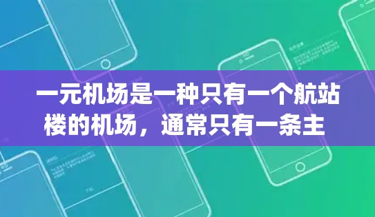 一元机场是一种只有一个航站楼的机场，通常只有一条主 runway。这类机场的导航系统相对简单，因为没有复杂的跑道和多个航站楼来管理飞行数据。以下是一元机场导航的详细步骤