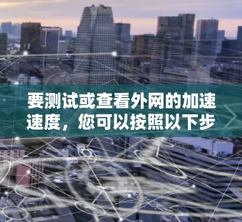 要测试或查看外网的加速速度，您可以按照以下步骤进行