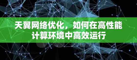 天翼网络优化，如何在高性能计算环境中高效运行